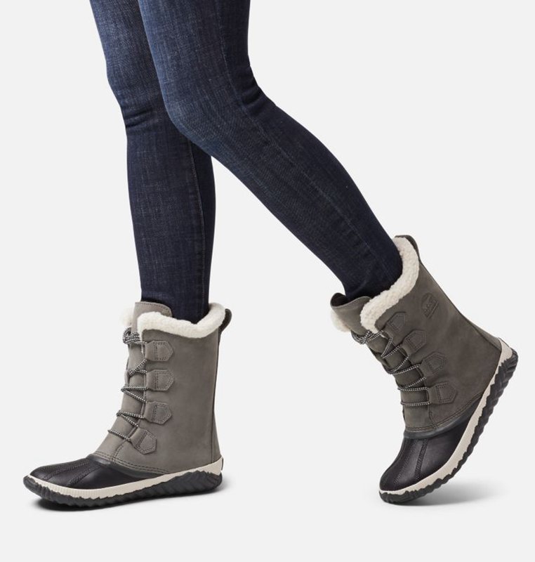 Womens Snow Boots Grey/Black - Sorel Out N About™ Plus Tall Duck Low - 401-GWCPRI